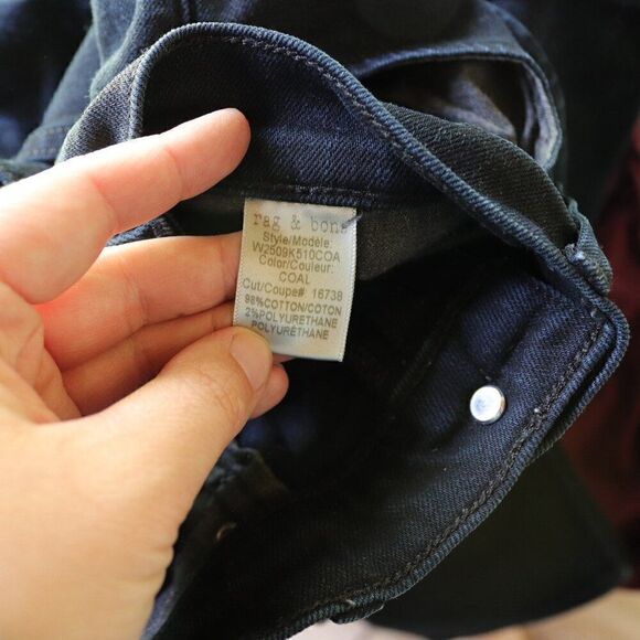 Rag & Bone | Black Skinny Jeans 27 - Picture 6 of 7
